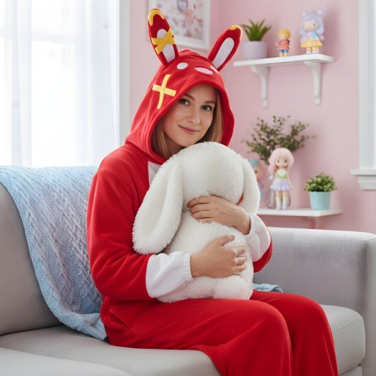 Kigurumi Onesie Pyjama Costume Genshin Impact Baron Bunny, photo 8