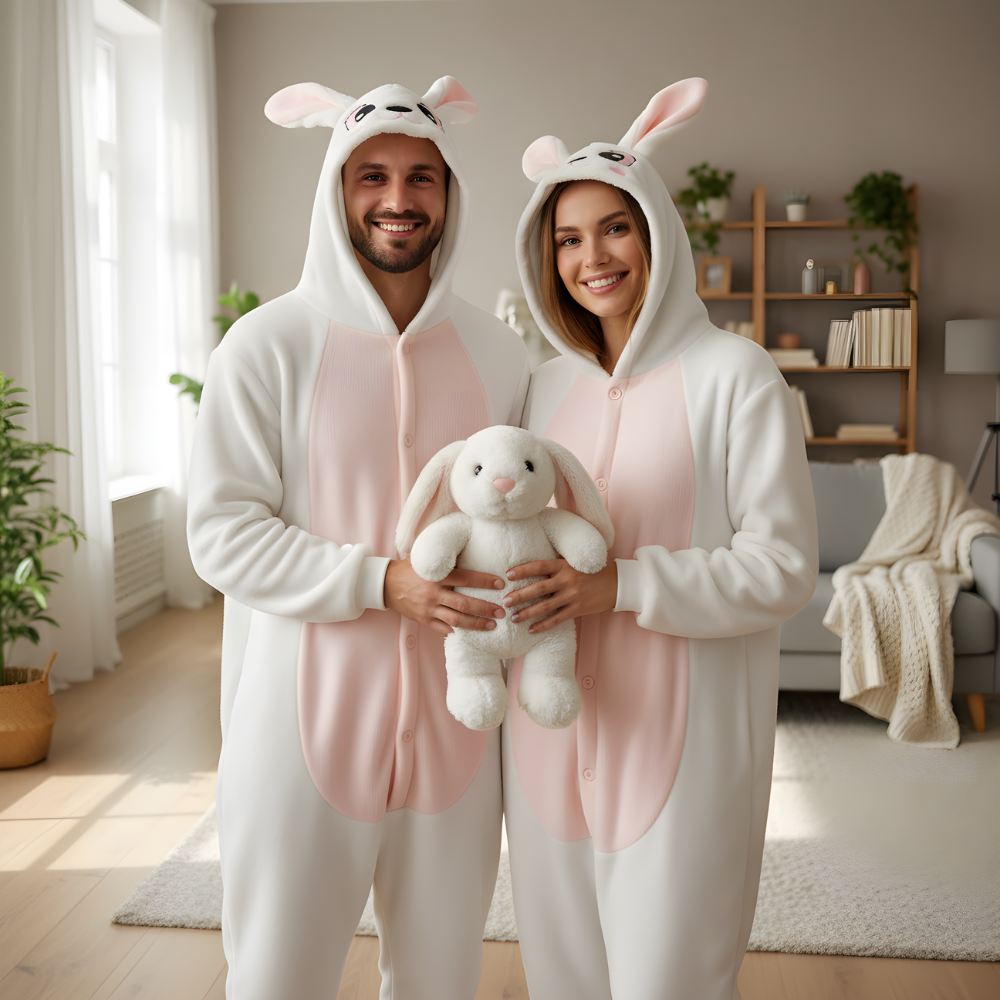 Piżama Onesie Kigurumi Kostium Przebranie Królik, zdjęcie 3