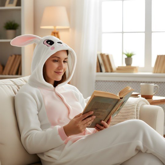Piżama Onesie Kigurumi Kostium Przebranie Królik, zdjęcie 9
