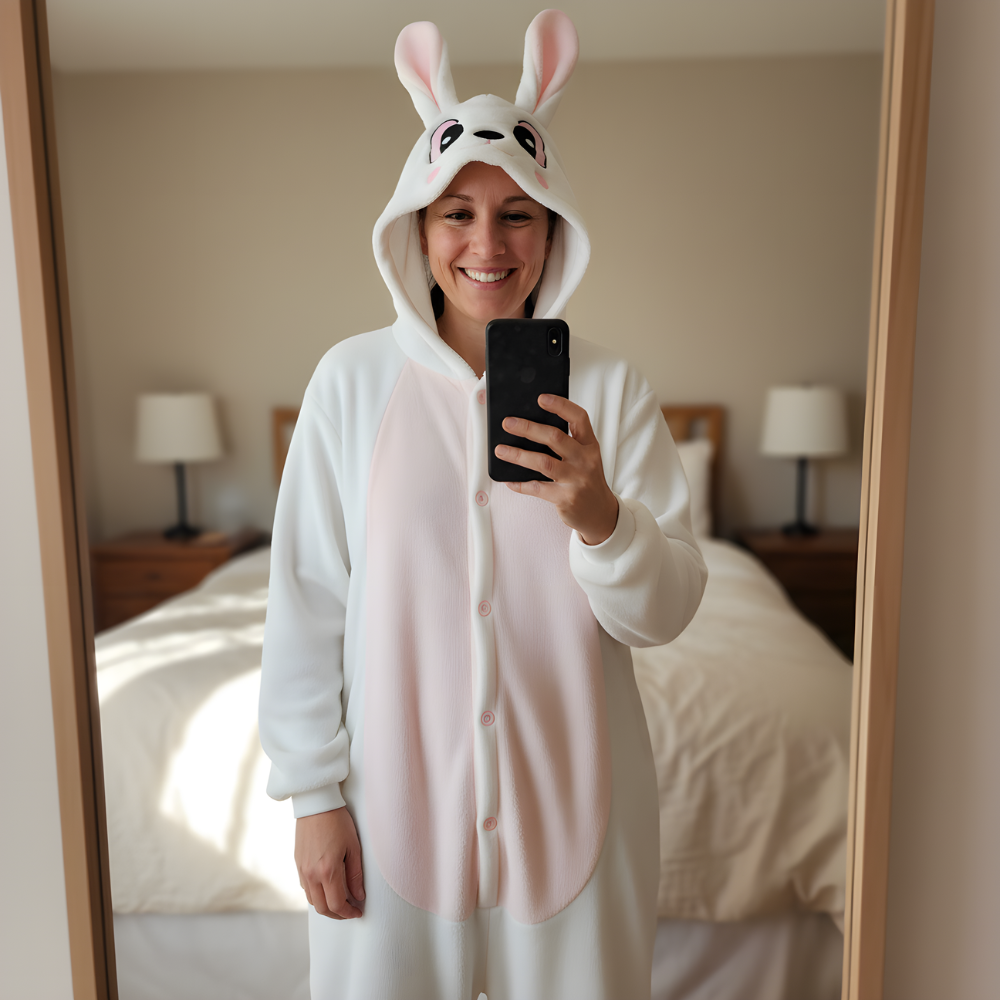 Piżama Onesie Kigurumi Kostium Przebranie Królik, zdjęcie 5