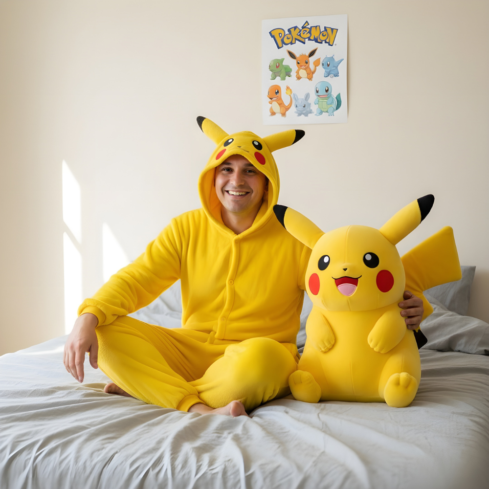 Pokémon Pikachu Kigurumi Onesie Pajama Costume, photo 6