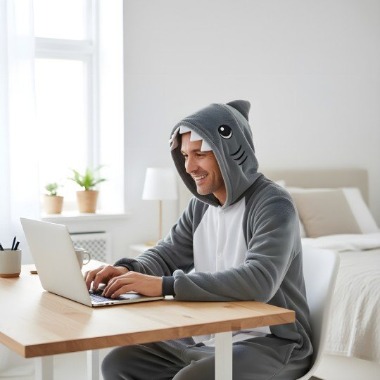 Piżama Onesie Kigurumi Kostium Przebranie Szary Rekin, zdjęcie 6