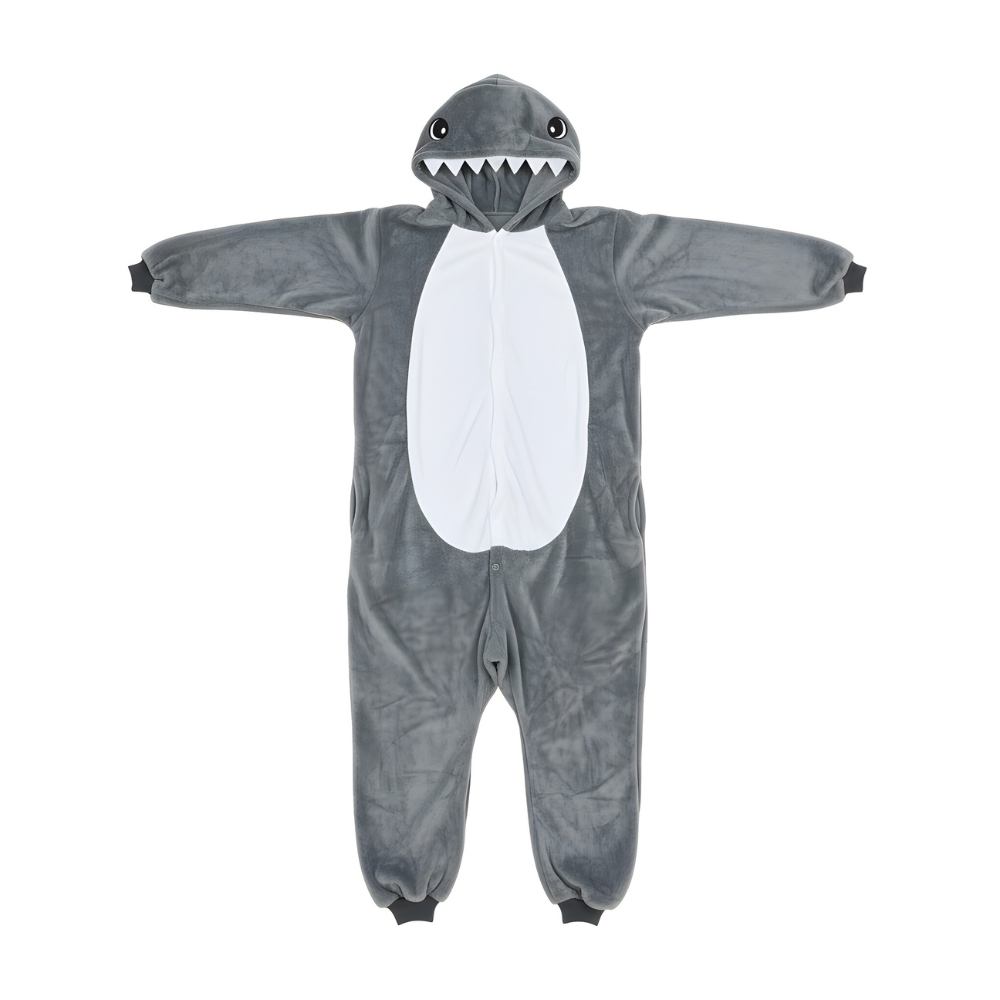 Piżama Onesie Kigurumi Kostium Przebranie Szary Rekin, zdjęcie 4