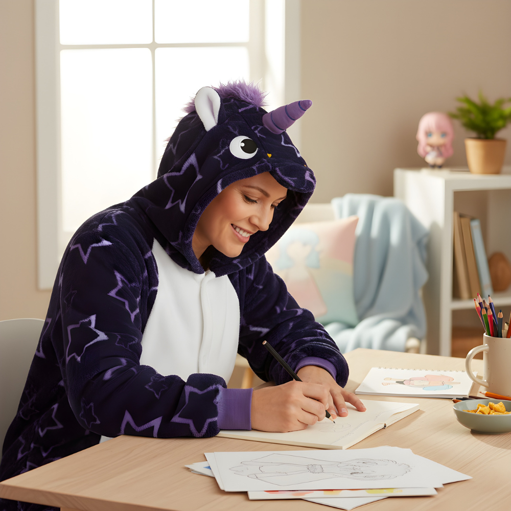 Starry Unicorn Kigurumi Onesie Costume, photo 7
