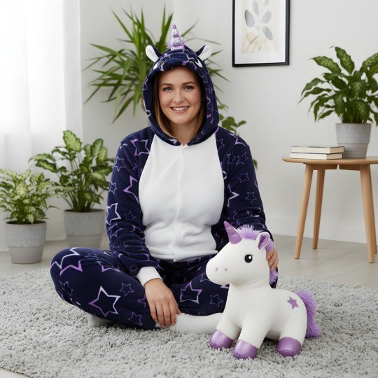 Piżama Onesie Kigurumi Kostium Gwiazdki Jednorożec, zdjęcie 2