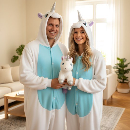 Onesie Kigurumi Pajama Costume White Unicorn, photo 3