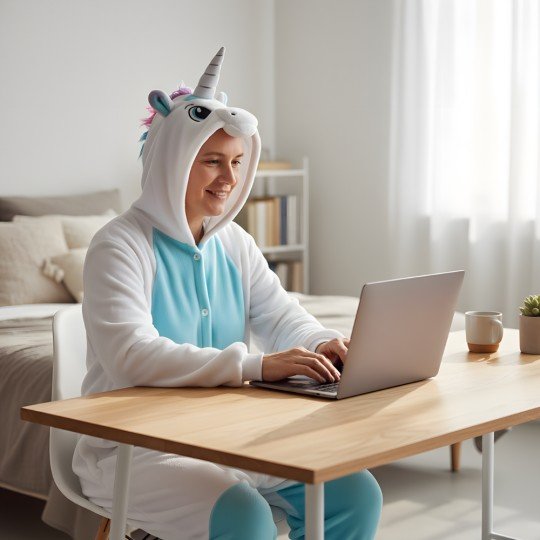 Onesie Kigurumi Pajama Costume White Unicorn, photo 8