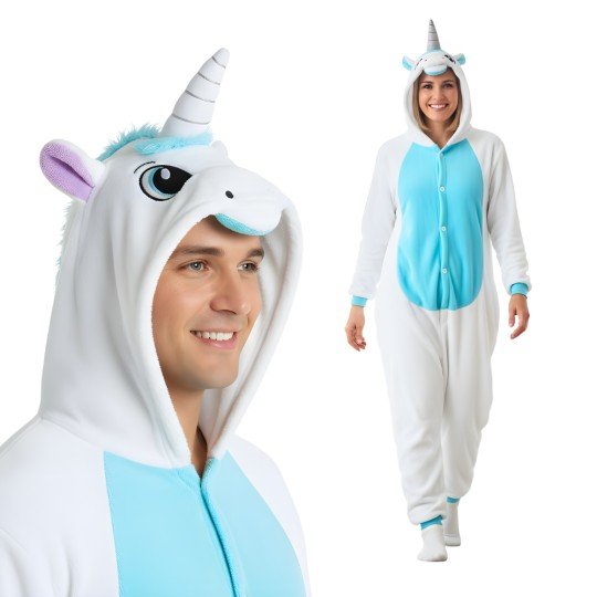 Onesie Kigurumi Pyjama Costume White Unicorn