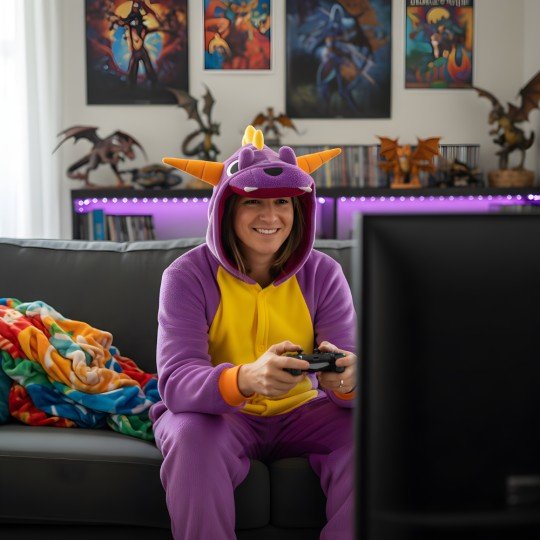 Piżama Onesie Kigurumi Kostium Przebranie Spyro, zdjęcie 5