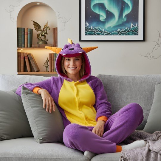 Piżama Onesie Kigurumi Kostium Przebranie Spyro, zdjęcie 7