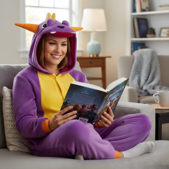 Piżama Onesie Kigurumi Kostium Przebranie Spyro, zdjęcie 9