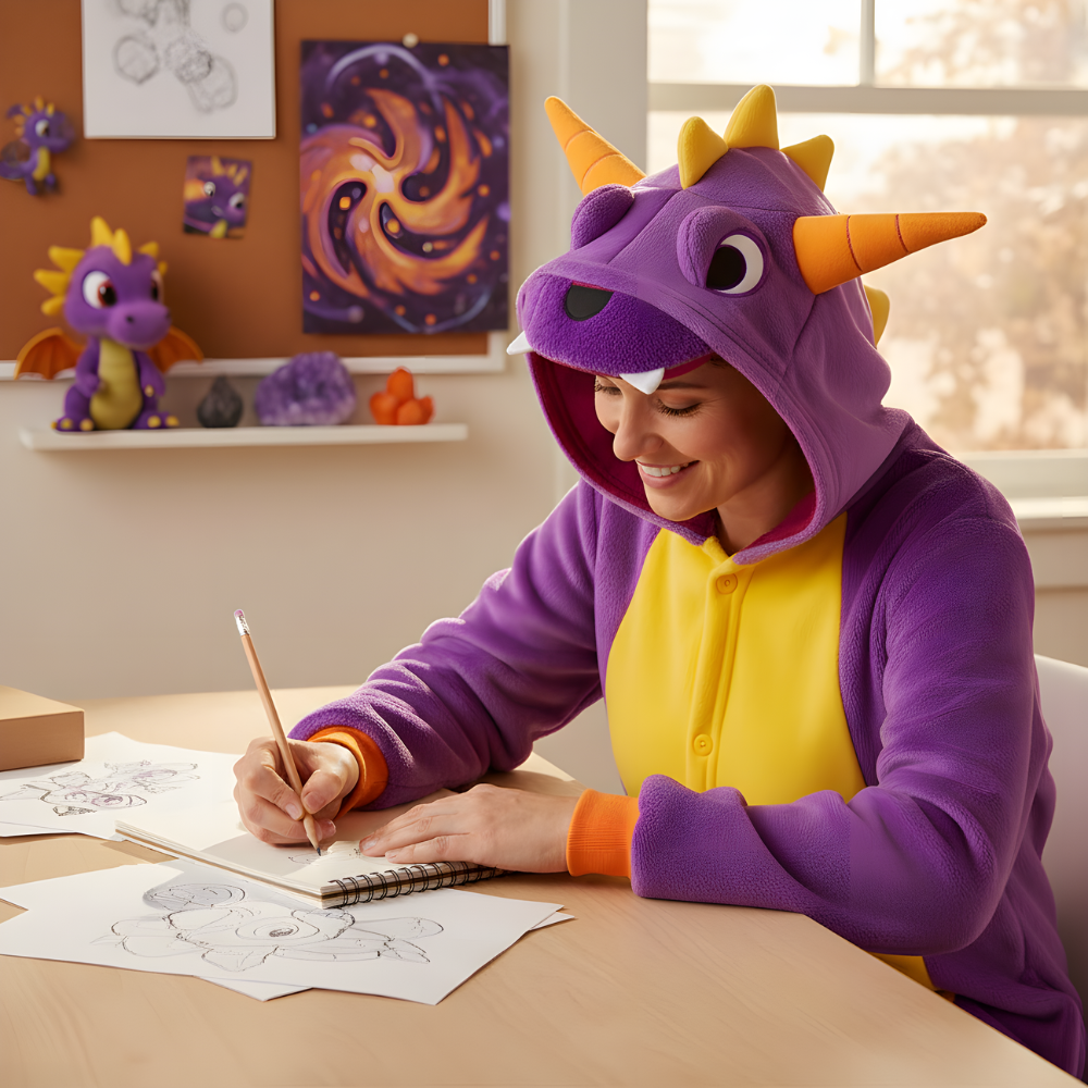 Kigurumi Onesie Pyjama Costume Outfit Spyro, photo 6