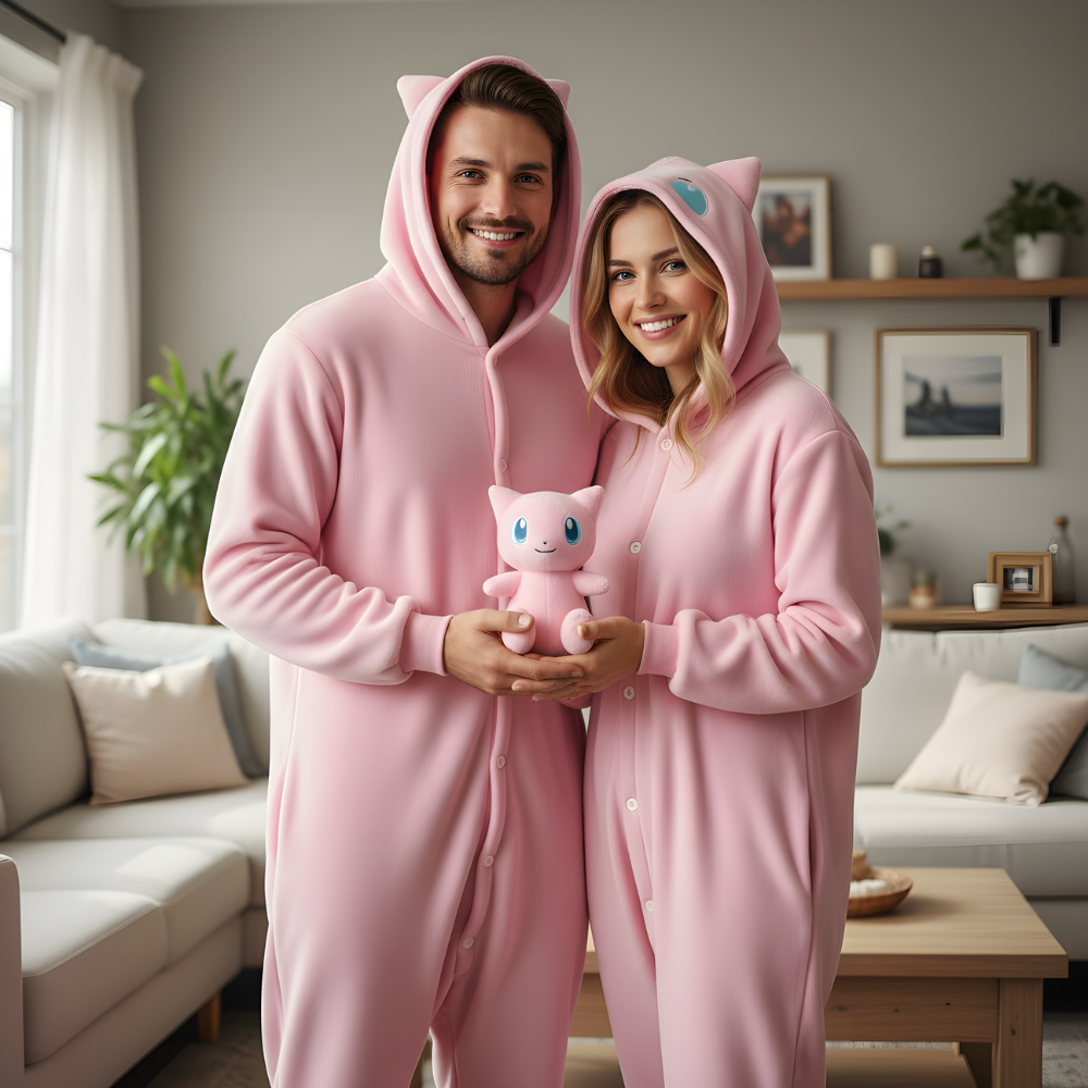 Onesie Kigurumi Pajama Costume Pokémon Mew, photo 3