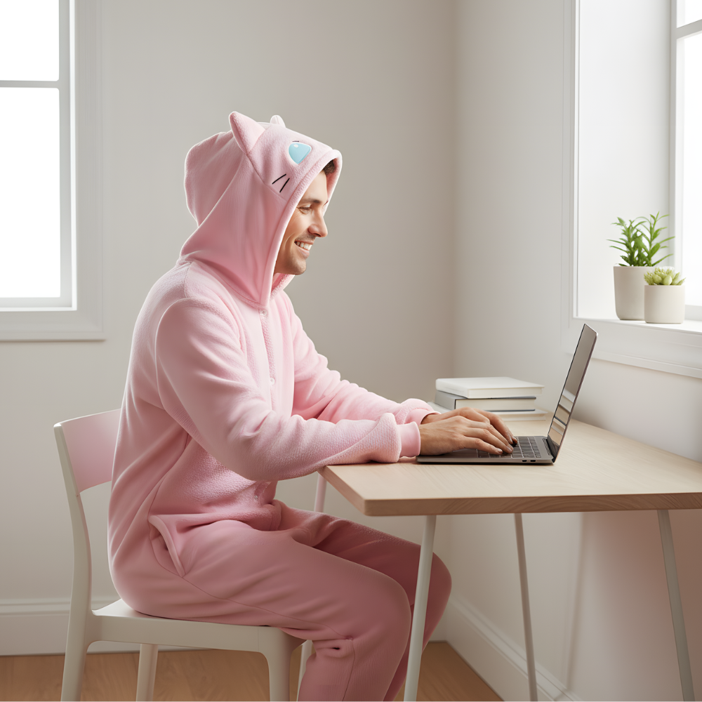 Onesie Kigurumi Pajama Costume Pokémon Mew, photo 6
