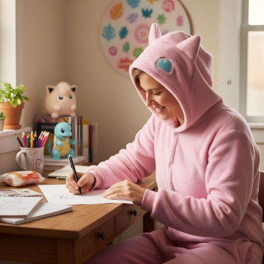 Onesie Kigurumi Pajama Costume Pokémon Mew, photo 8