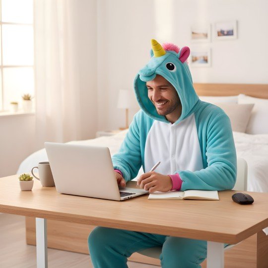 Onesie Kigurumi Pajama Costume Blue Unicorn, photo 9
