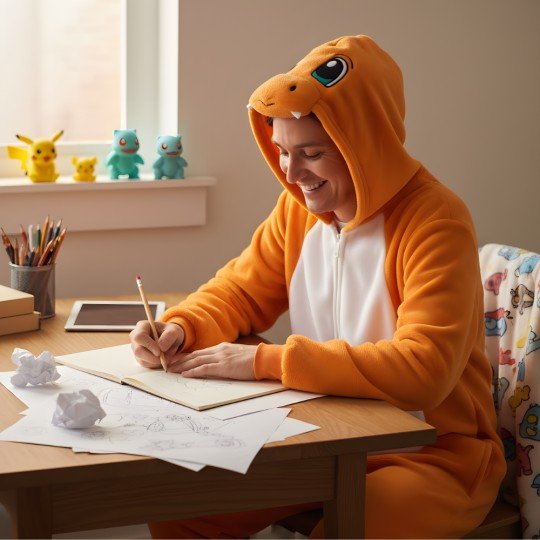 Kigurumi Onesie Pyjama Costume Pokémon Charmander, photo 8