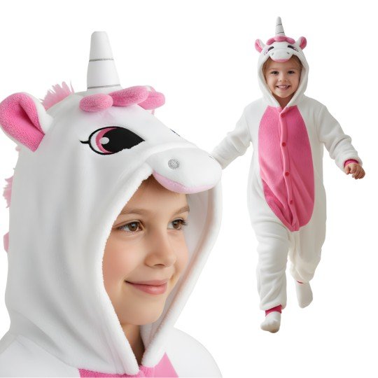 Piżama Onesie Kigurumi Przebranie Różowy Jednorożec Dzieci