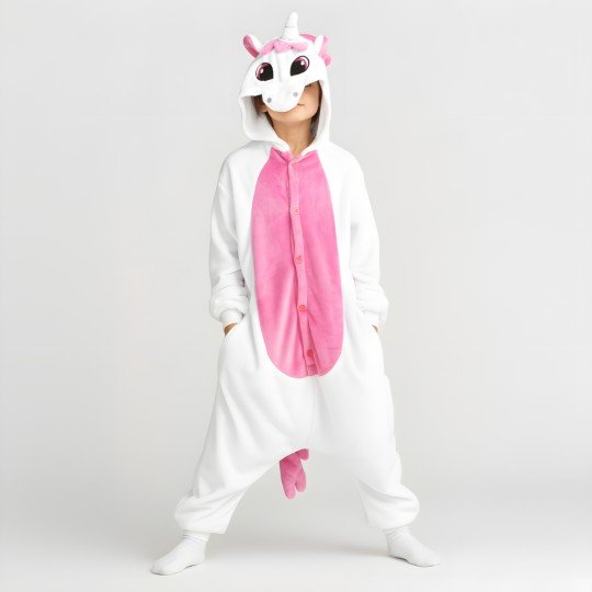 Piżama Onesie Kigurumi Przebranie Różowy Jednorożec Dzieci, zdjęcie 3