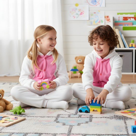 Piżama Onesie Kigurumi Przebranie Różowy Jednorożec Dzieci, zdjęcie 7