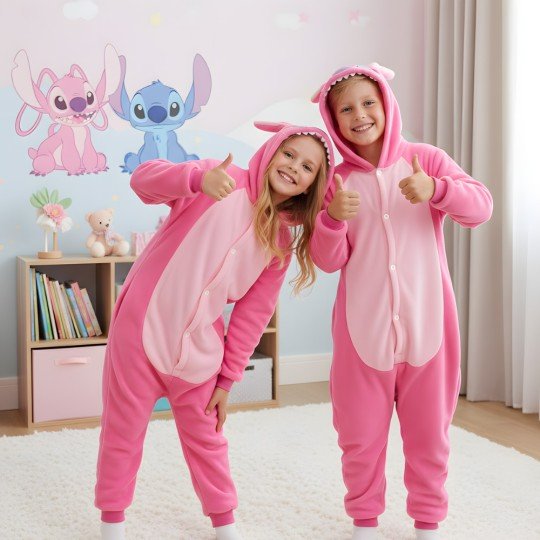 Onesie Pajacyk Kigurumi Kostium na Kostium Stitch Dzieci, photo 3