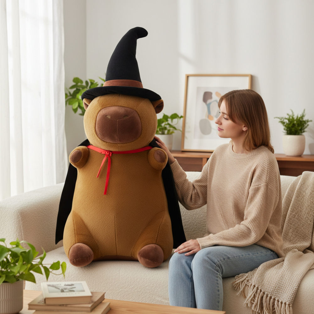 Large Plush Toy Pillow - Sorceress Capybara 100cm, photo 7