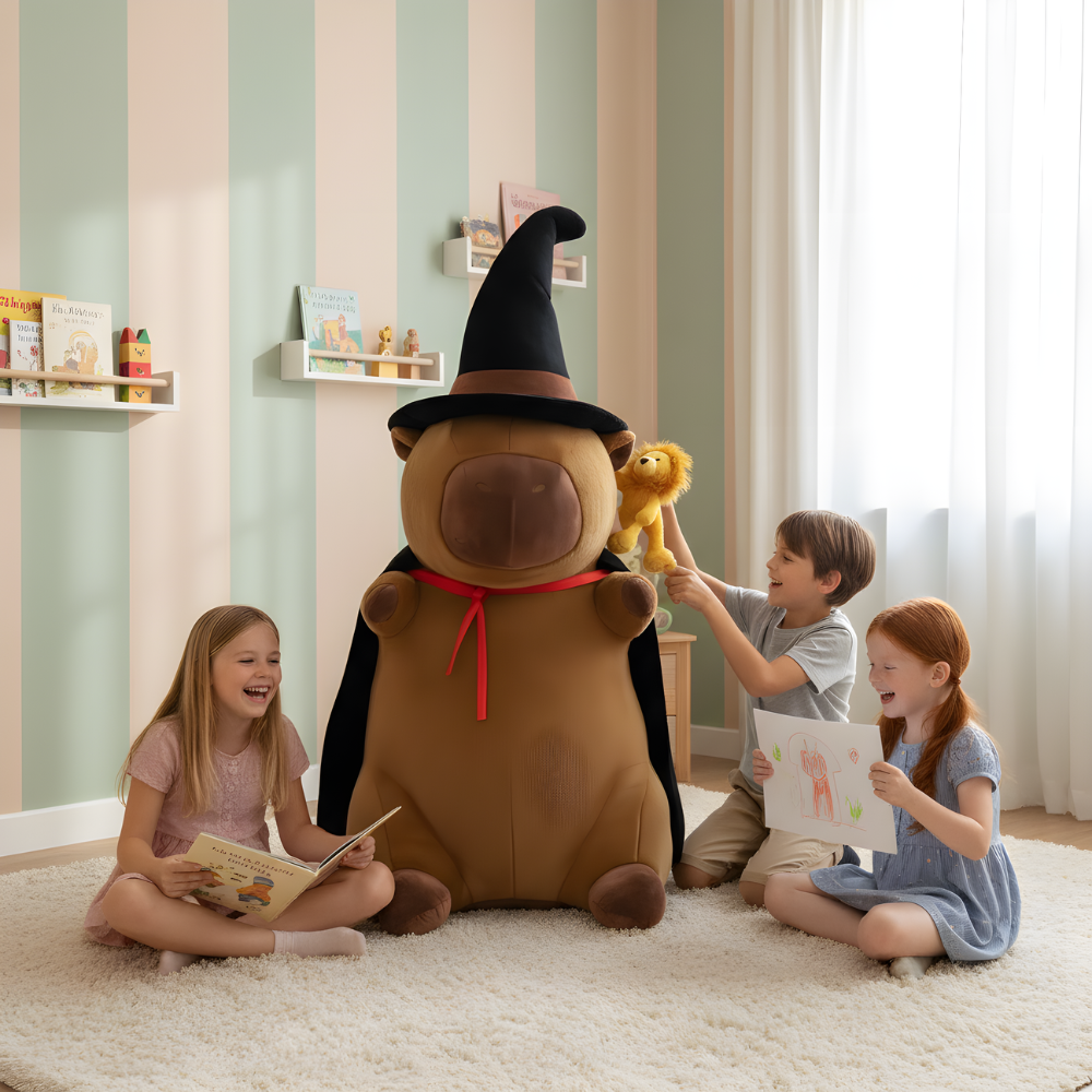 Large Plush Toy Pillow - Sorceress Capybara 100cm, photo 3