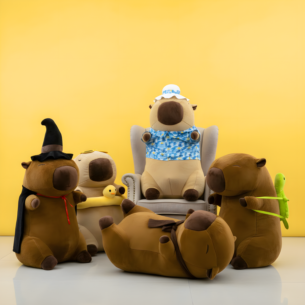 Large Plush Toy Pillow - Holiday Capybara 100cm, photo 10