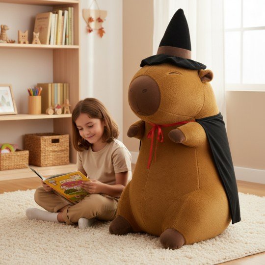 Large Plush Toy Pillow - Sorceress Capybara 100cm, photo 5