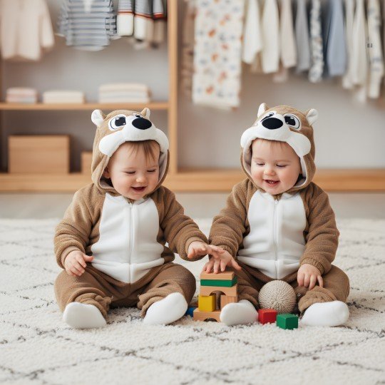 Onesie Sleepsuit Costume Brown Bear Baby, photo 2