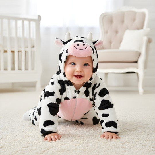 Onesie Costume Little Cow Baby Sleepsuit, photo 7