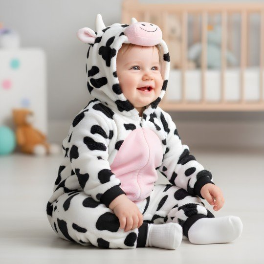 Onesie Sleepsuit Costume Cow Baby, photo 9