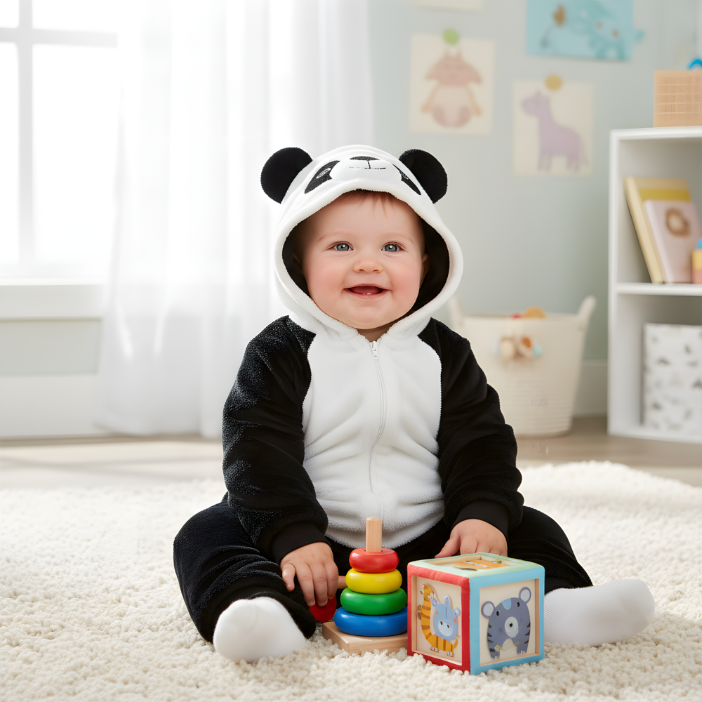 Piżama Onesie Kostium Przebranie Śpiochy  Panda Niemowlę, zdjęcie 5