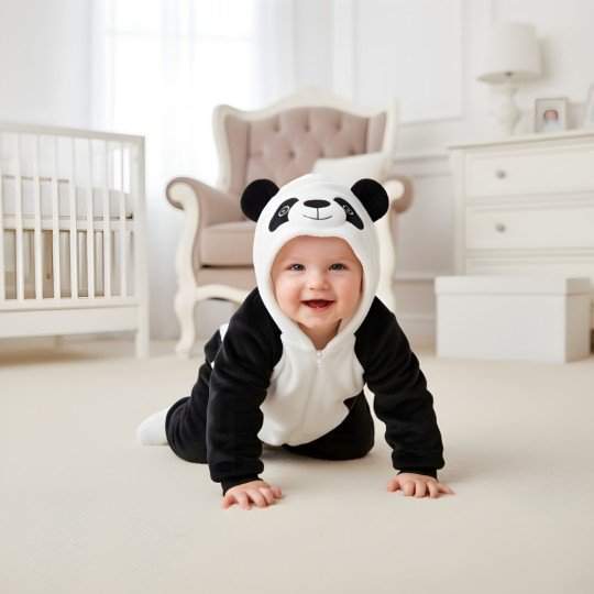 Piżama Onesie Kostium Przebranie Śpiochy  Panda Niemowlę, zdjęcie 7