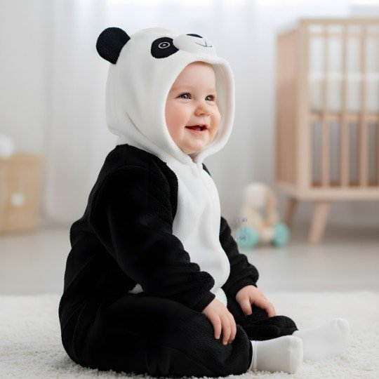 Piżama Onesie Kostium Przebranie Śpiochy  Panda Niemowlę, zdjęcie 8