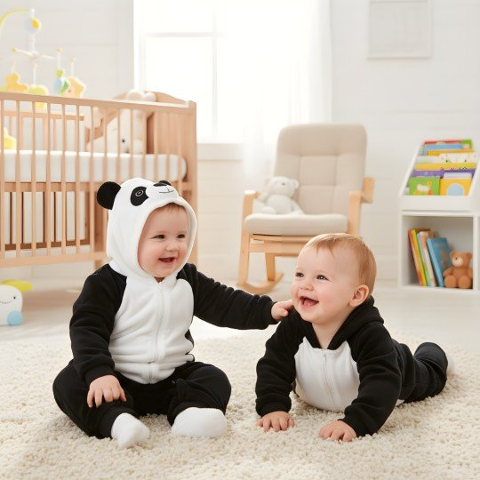 Piżama Onesie Kostium Przebranie Śpiochy Panda Niemowlę, zdjęcie 2