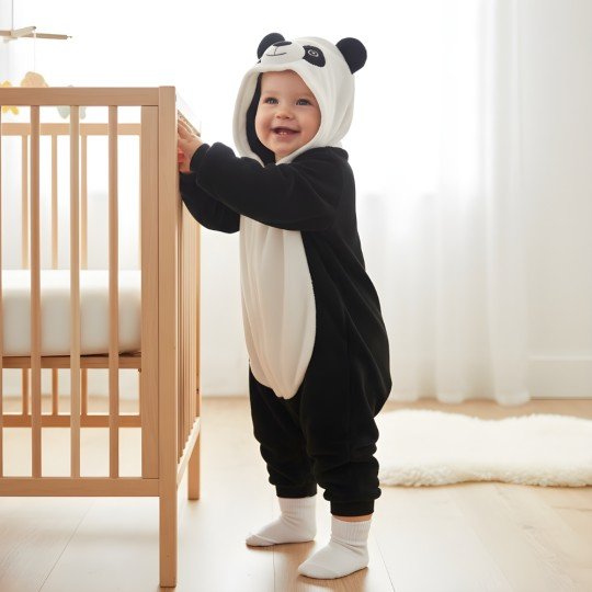 Piżama Onesie Kostium Przebranie Śpiochy Panda Niemowlę, zdjęcie 3