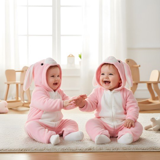 Onesie Costume Pink Bunny Baby Sleepsuit, photo 2