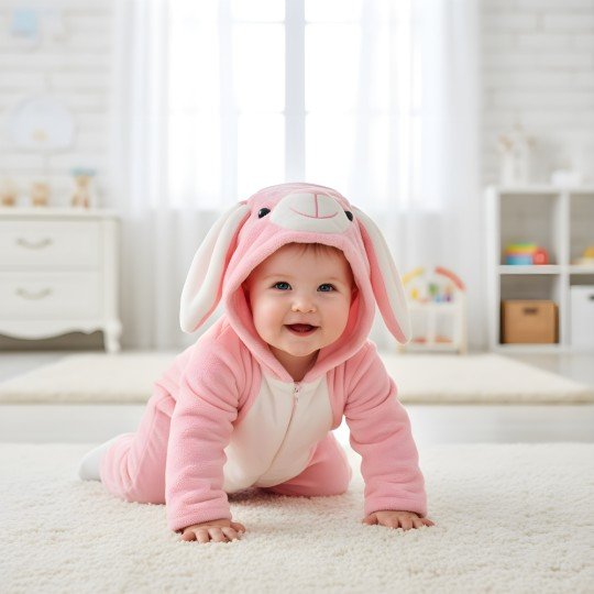 Onesie Costume Pink Bunny Baby Sleepsuit, photo 4