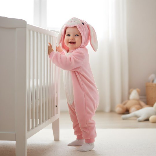 Onesie Costume Pink Bunny Baby Sleepsuit, photo 6