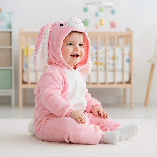 Onesie Costume Pink Bunny Baby Sleepsuit, photo 7
