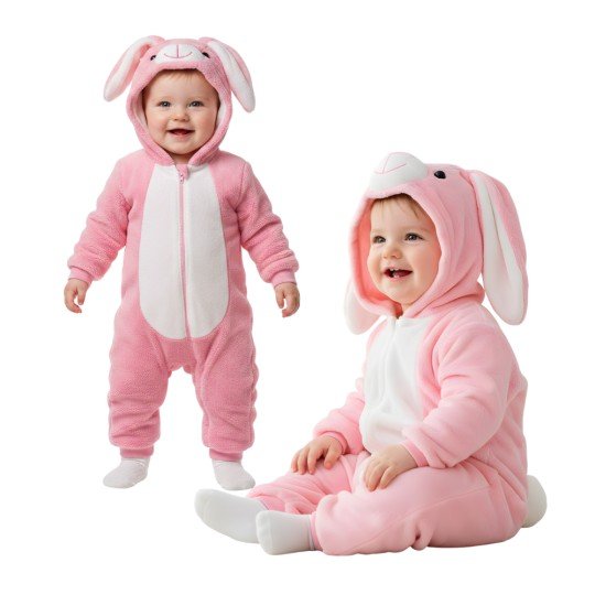 Onesie Costume Pink Bunny Baby Sleepsuit