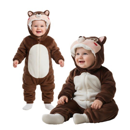 Onesie Pyjama Costume Sleepsuit Squirrel Baby