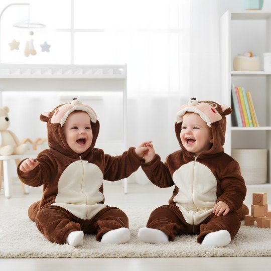 Onesie Pyjama Costume Sleepsuit Squirrel Baby, photo 2
