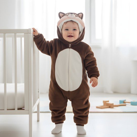 Onesie Pyjama Costume Sleepsuit Squirrel Baby, photo 5