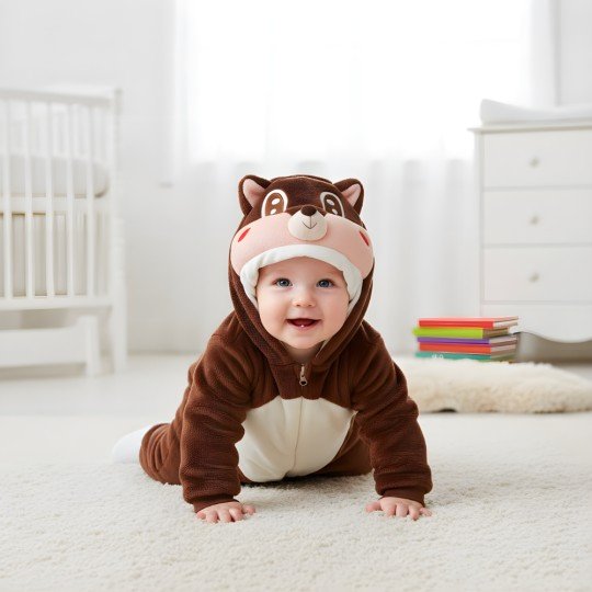 Onesie Pyjama Costume Sleepsuit Squirrel Baby, photo 7