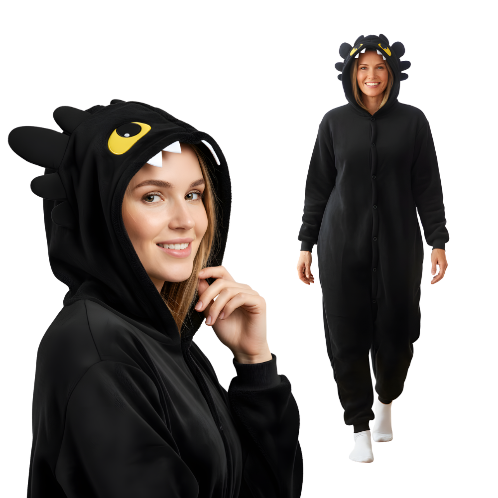 Kigurumi-pyjamas Tandløs kostume størrelse 145-155 cm