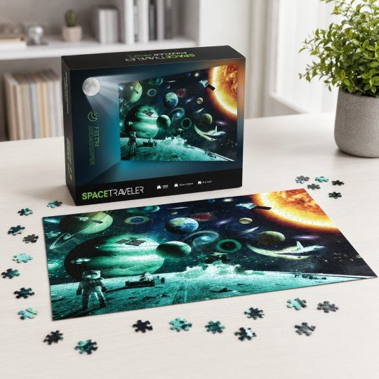 Astronaut Fluorescent Puzzle, 1000 Pieces, for Adults, photo 2