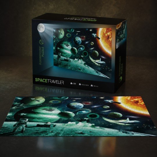 Astronaut Fluorescent Puzzle, 1000 Pieces, for Adults, photo 6