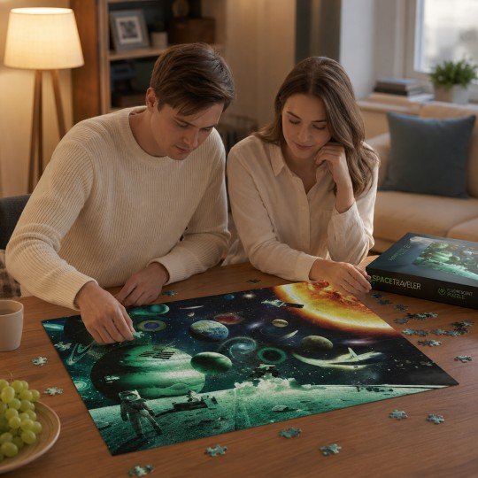 Astronaut Fluorescent Puzzle, 1000 Pieces, for Adults, photo 7